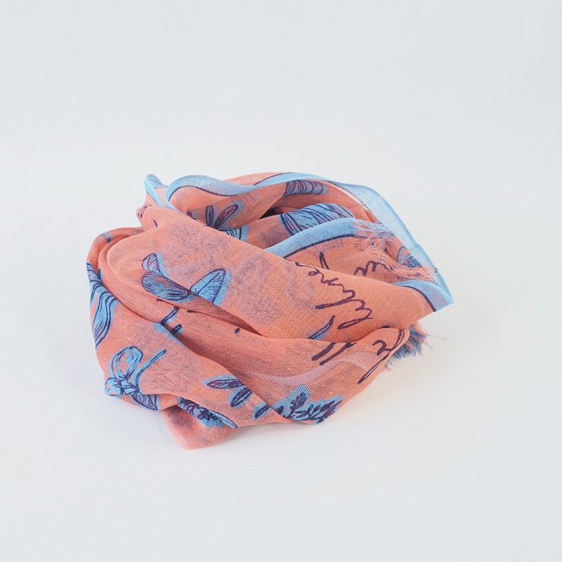 MAISON BLANCHE  おさんぽストールｰベンベルグ- /ワイルドフラワーPK 【日本製】